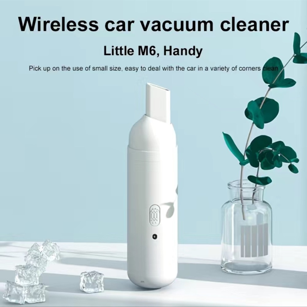 Mini Car Vacuum Cordless White Brand New In Open Box